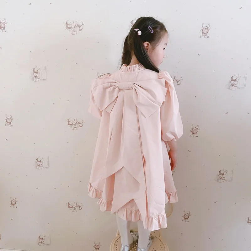 

in stock 2021 new summer spring kids dresses for girls bow girl dresses