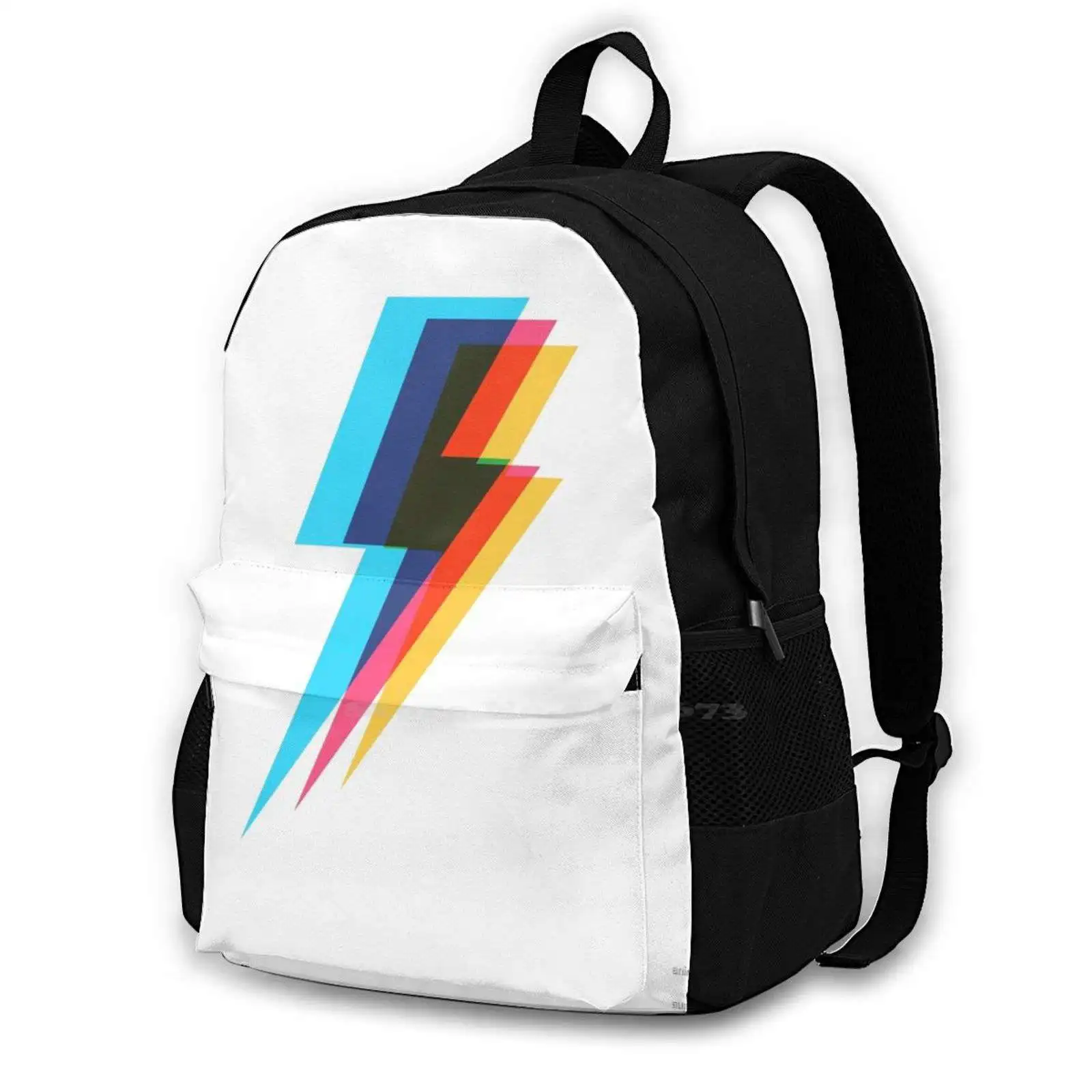 

Молния калейдоскоп 4 подростков студентов колледжа рюкзак для ноутбука сумки для путешествий Cmyk минималистичный