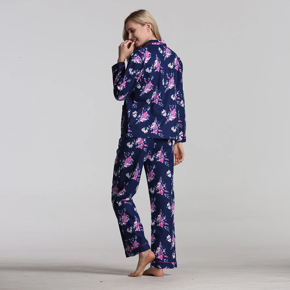 100% Женская пижама зимние женские пижамы новая женская хлопковые теплая хлопок