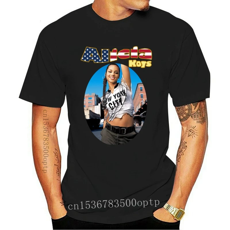 

Мужская винтажная футболка унисекс Alicia Keys Tour, черная футболка размеров от s до 234XL, G1514, новинка 2021