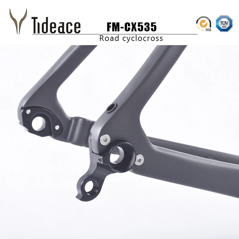 carbon gravel frameset 700*42C Aero Cyclocross Bicycle Carbon Frames flat mount disc brake thru axle 142mm
