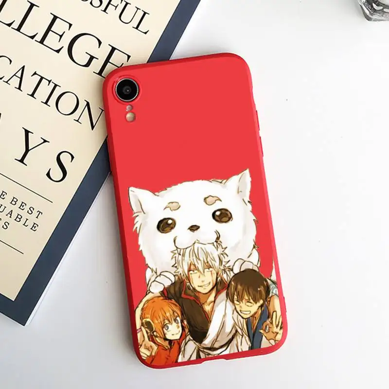 

HOT Anime GINTAMA Comics Phone Case Candy Color for iPhone 6 7 8 11 12 s mini pro X XS XR MAX Plus