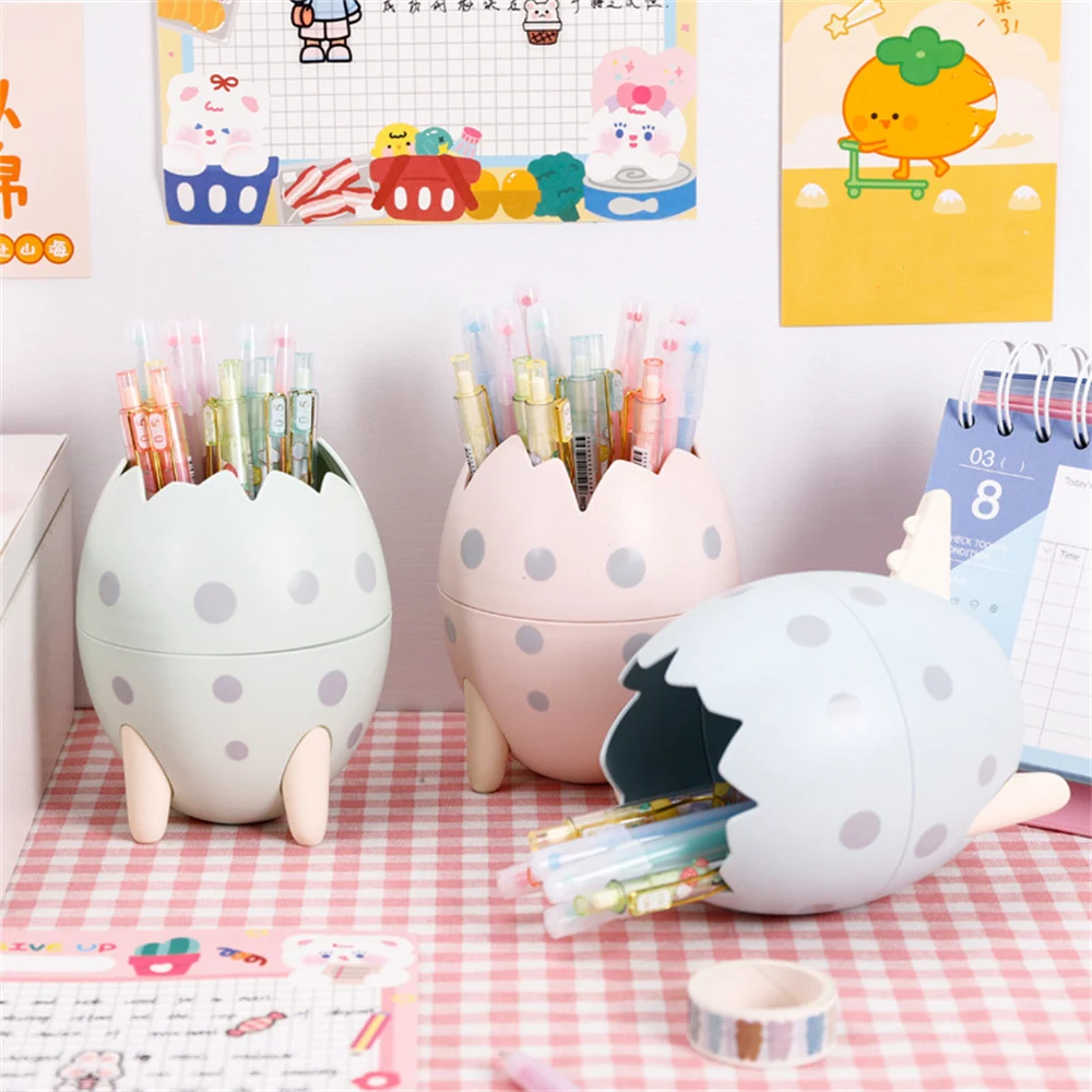 

Simple Cute Dinosaur Egg Pen Holder Personality Detachable Storage Pen Holder Office Desktop Decoration Organizer Supplies