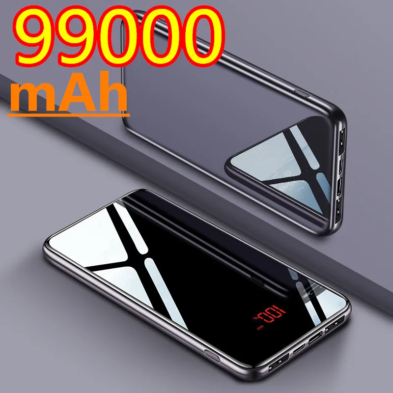 

Samsung Iphone mobile power bank 99000mAh portable ultra-thin mobile phone charger fast digital display outdoor travel mobile po