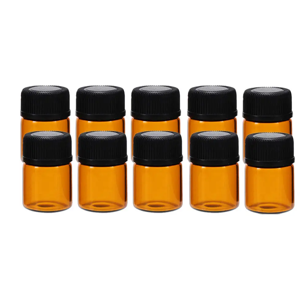 24Pcs Glass Essential Oil Bottles with Perforated Plug Reagent Brown | Красота и здоровье