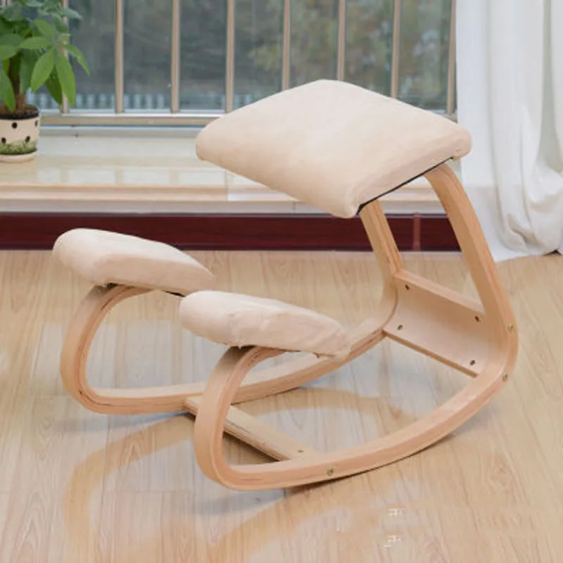 Original kneeling chair stool ergonomic correct posture knee pads anti-myopia chair wooden home office furniture