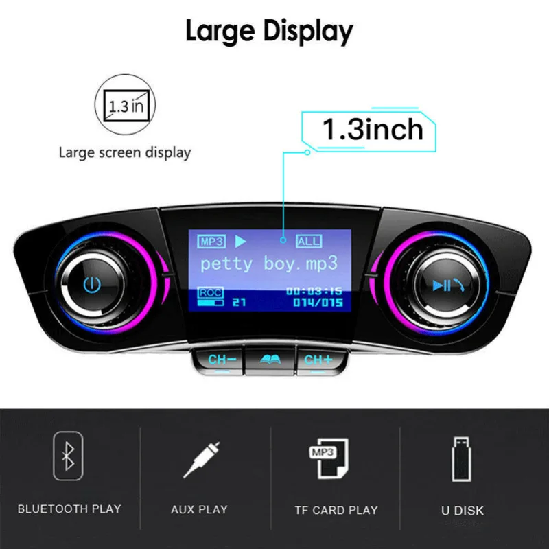 Bluetooth автомобильный fm-передатчик MP3-плеер Hands free радио комплект USB | Электроника