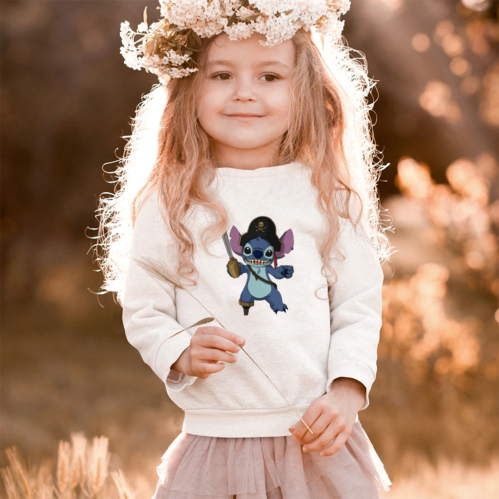 

Вышитый косплей Пираты Карибского моря с принтом Disney Trend детская толстовка челнока белые топы творческие детские толстовки