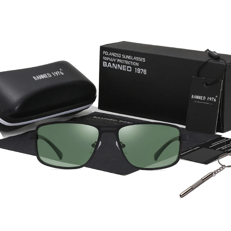 Новый дизайн солнцезащитные очки брендовые Мужские поляризационные квадратные