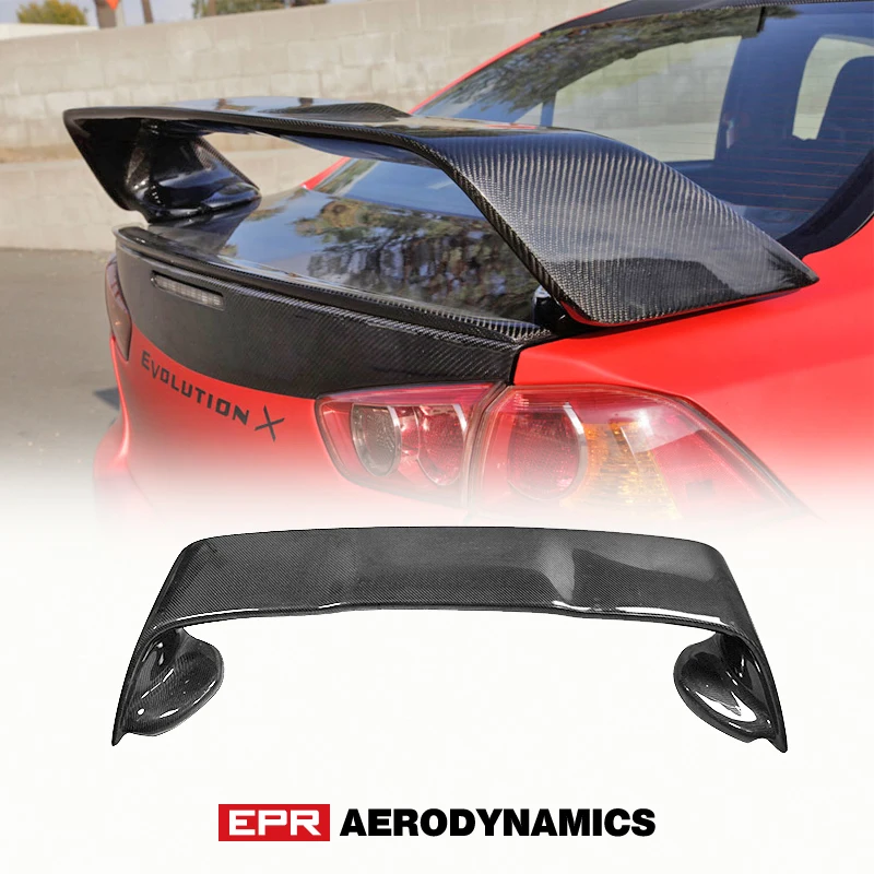 

Car Styling for Mitsubishi Evolution EVO 10 OEM Carbon Fiber Rear Trunk Spoiler Trim Bodykits Wing Diffuser