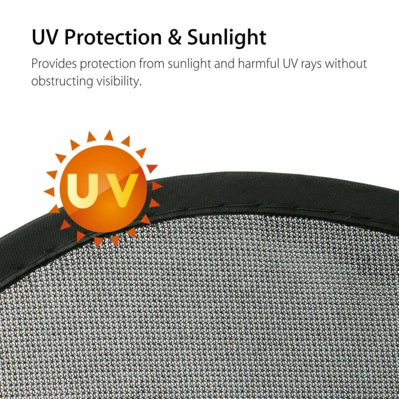 

Static 2 X Shade Screens. 4 X Suction Cups Sun Shade Visor Cling Cover