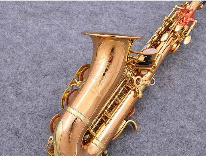 BULUKE изогнутый саксофон сопрано лак Золотой инструмент с Чехол профессиональный