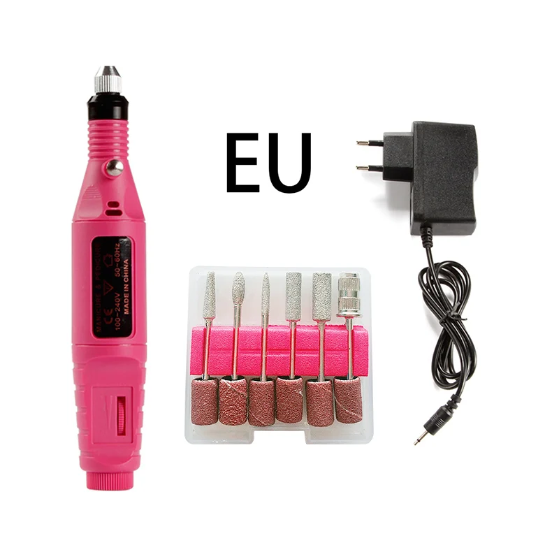 GJ1451EU Acrylic Nail Drill USB Electric Apparatus for Manicure Gel Cuticle Remover Milling Drill Bits Pedicure Machine Nail Art Cutters - Цвет: GJ1451EU