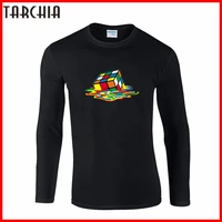 tarchia 2022 oversized colorful men long sleeve fahion t shirt 100 cotton casual tee plus size rubiks cube fashion cheap hot