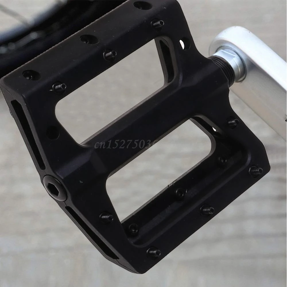 

Pair MTB Mountain Bike Pedals Lightweight Nylon Fiber Bicycle Platform Anti-slip Multipurpose Pedals Sports Modification