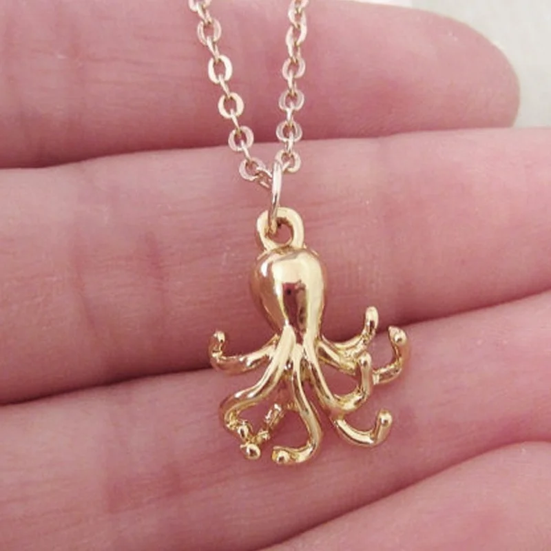Модные креативные осьминог кулон ожерелье для женщин личности Подарочные