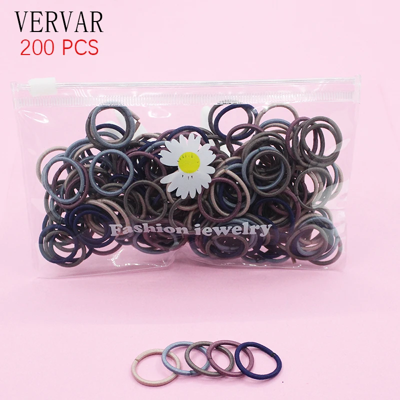 Резинки для волос женские эластичные 200 шт. аксессуары резинки девочек держатели