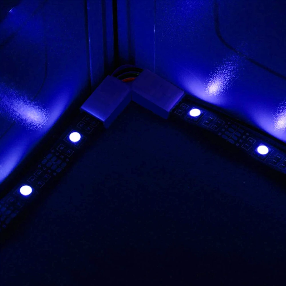 Suntech 10 шт./упак. мм 4 Pin-код L Форма разъем для 5050 RGB Светодиодные ленты светильник 90