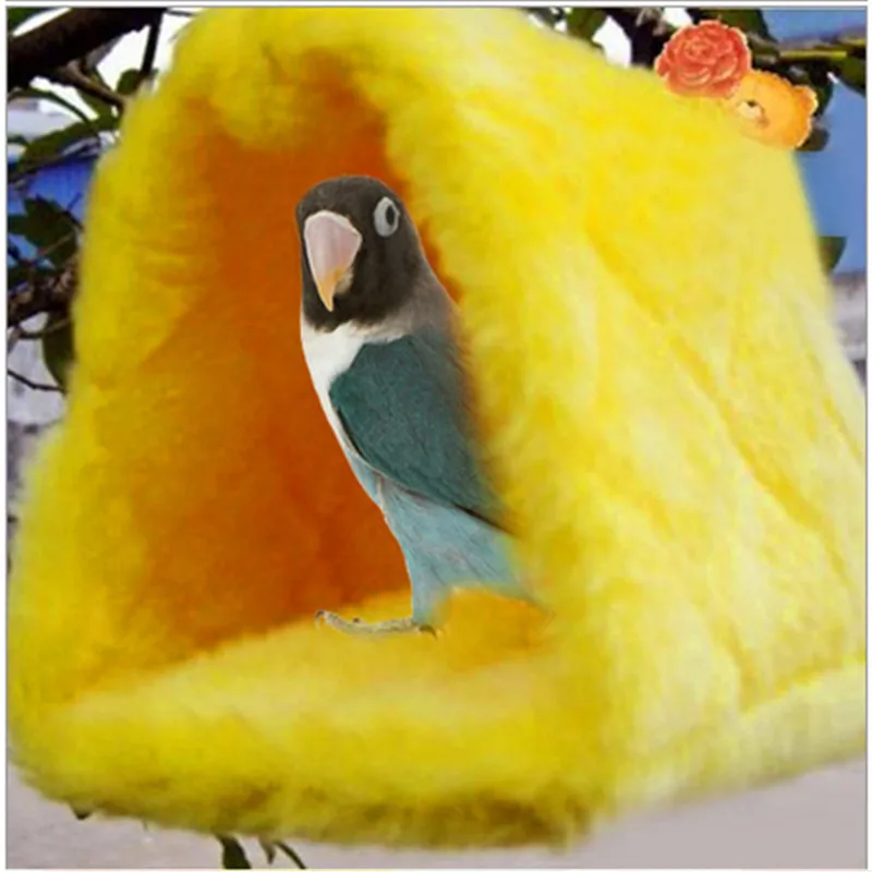 Parrot Toy Plush Hammock Hanging Soft Comfortable Cotton Bird Nest Cave Cage Hut Tent Bed Conure Supplies Pet | Дом и сад