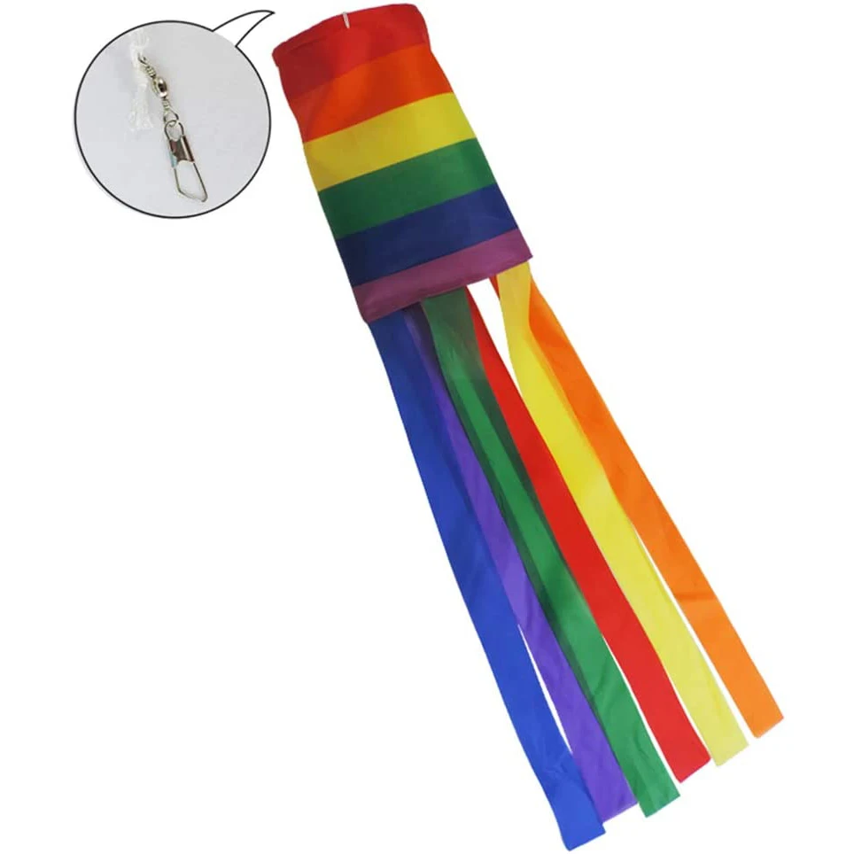 Радуга Windsock фестиваль Прайд флаг яркий цвет и УФ выцветание устойчивый Гей