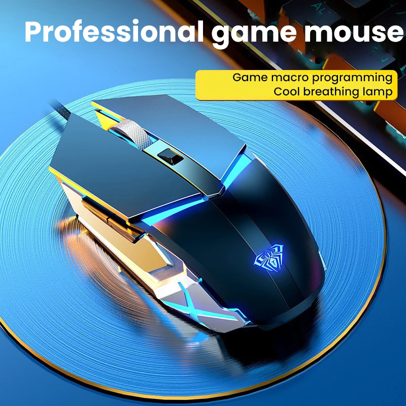 

Мышь игровая проводная, 6 кнопок, 3200 DPI, USB