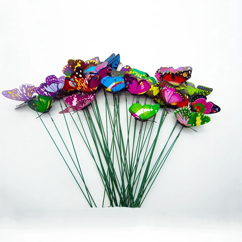 

10 Pieces Artificial butterfly Single and double manual Christmas Home decoration accessories Wedding Diy Gift Crafts decoration