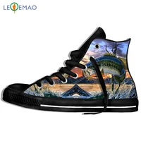walking canvas boots shoes breathable tropical fish funny for fishinger fisherman men hip hop canvas sport shoe classic sneakers