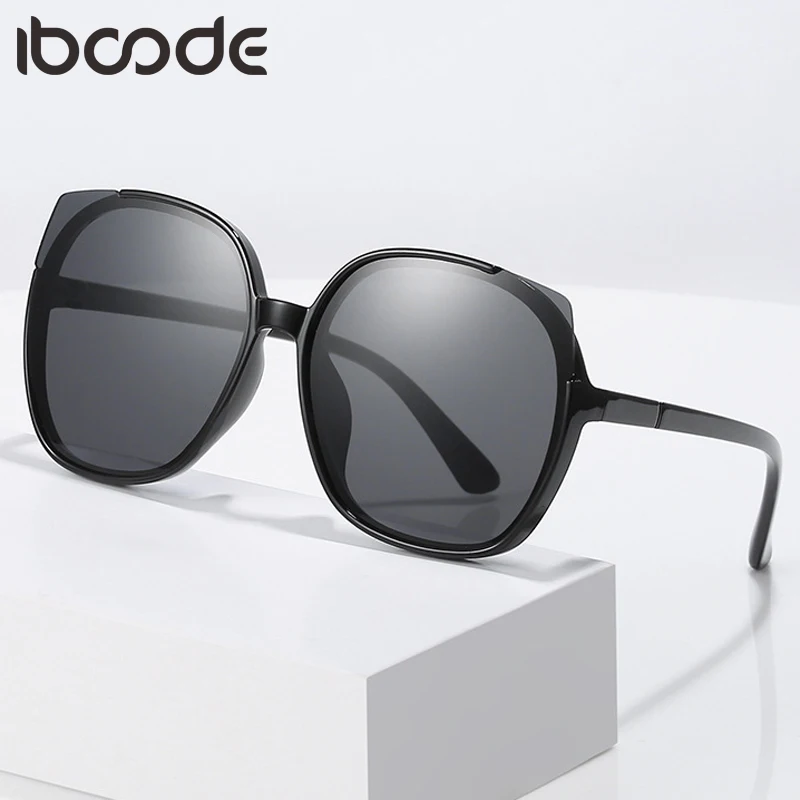 

iboode Cat Eye Sunglasses Women Men Big Frame Sexy Oversized Sun Glasses Female Goggle UV400 Shades Spectacle Unisex Eyewear New