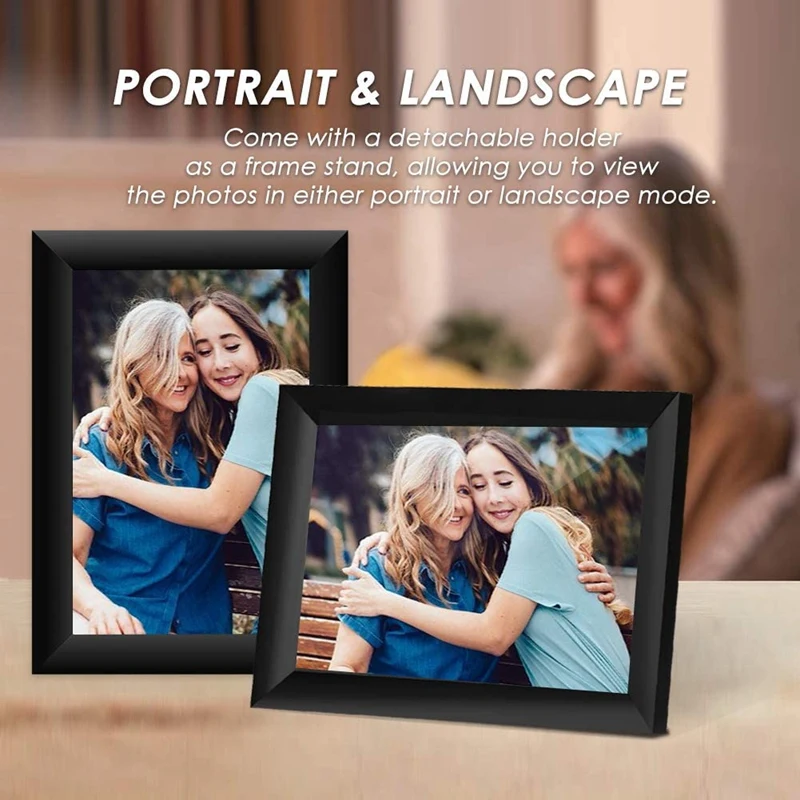 

Цифровая фоторамка с Wi-Fi, экран 10,1 дюйма, 16 ГБ, HD IPS, мгновенное обмен мгновенными моментами с помощью приложения рамко