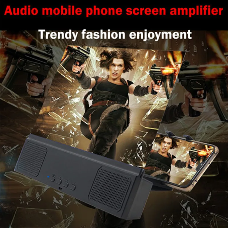12 inch Mobile Phone Screen Magnifier 3D HD Video Amplifier Smartphone Stand