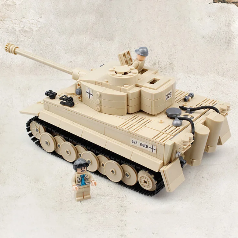 995 шт. военный немецкий Король тигр Танк строительные блоки солдат фигурки