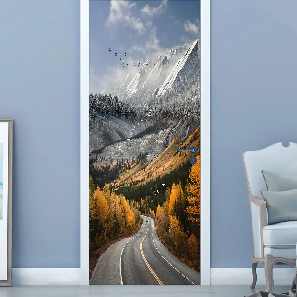 Австралия лес дорога настенные наклейки с пейзажами украшения дома DIY двери