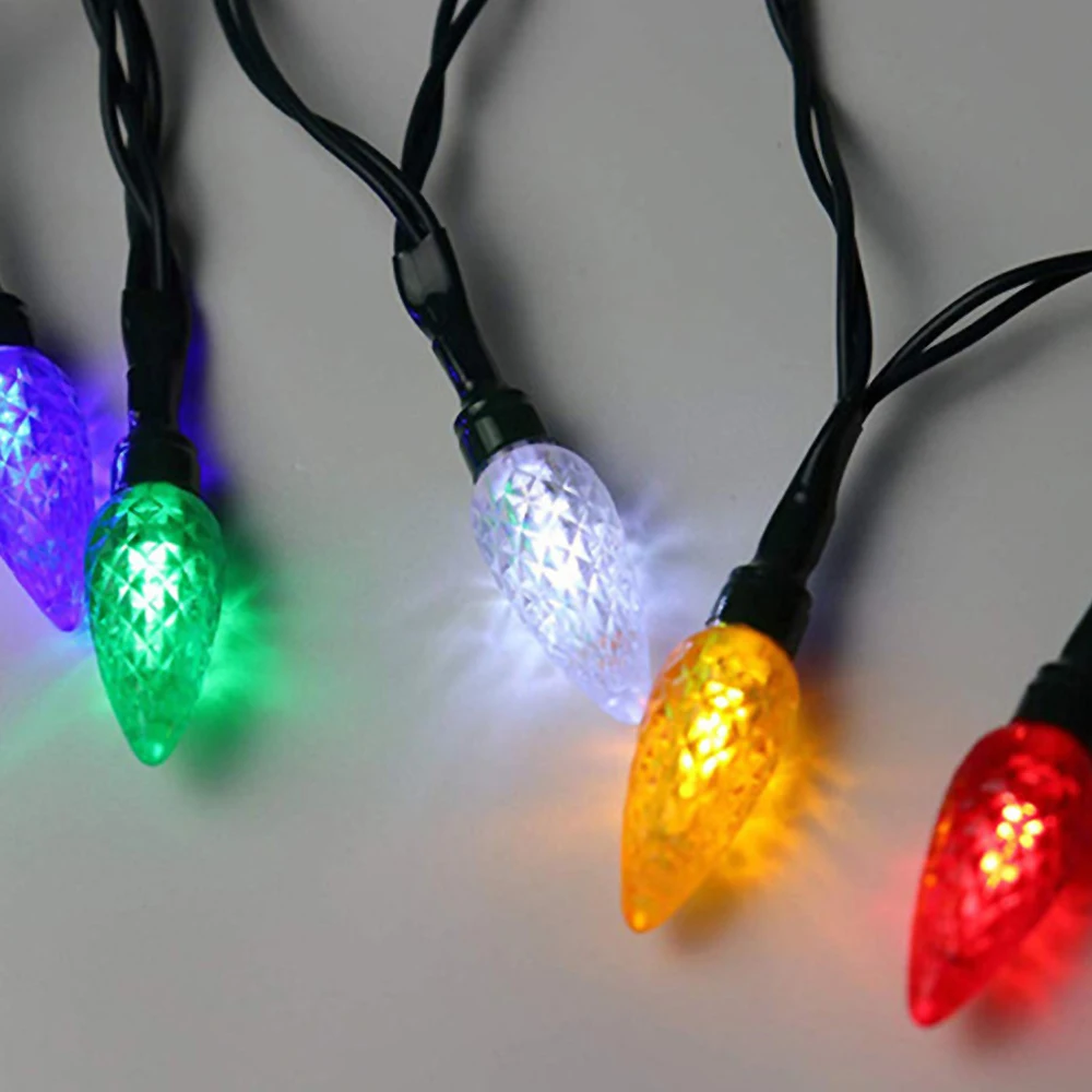 Счастливого Рождества LED Свет USB кабель для зарядки красочный сосновый конус
