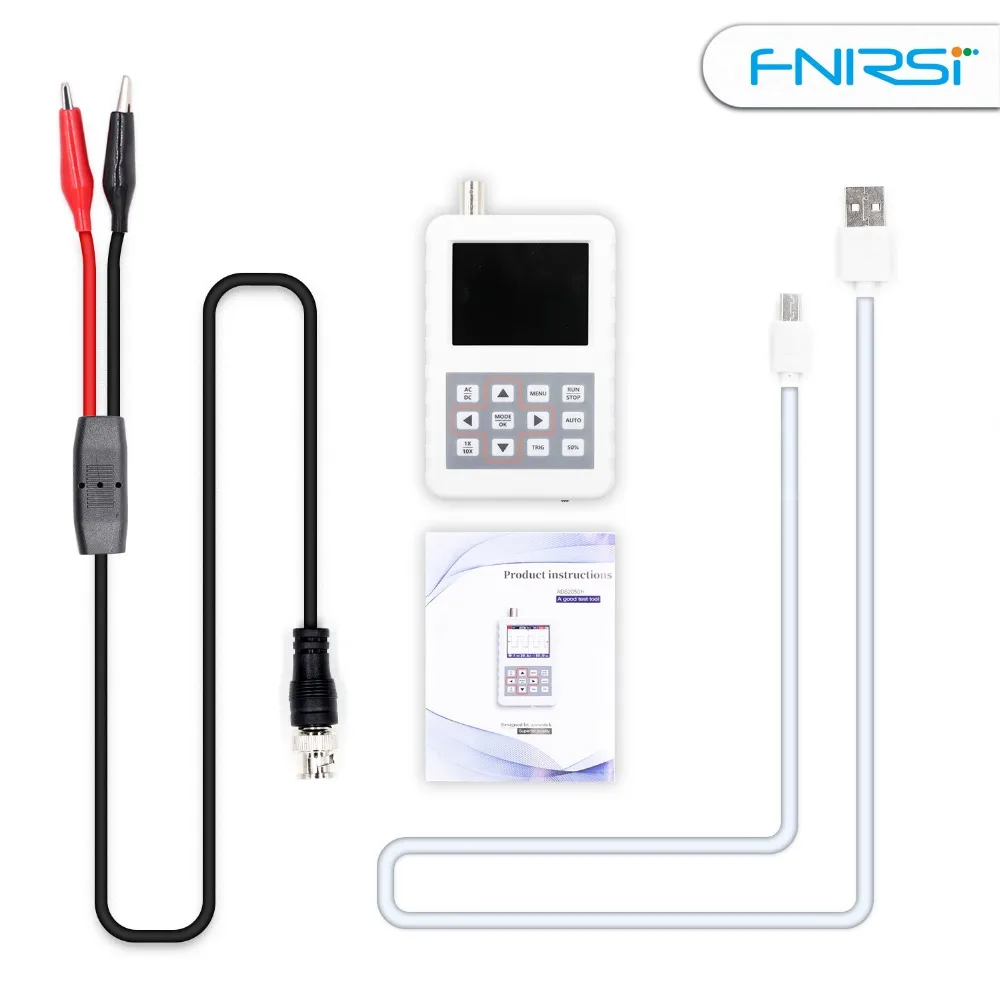 

DSO FNIRSI PRO Handheld mini portable digital oscilloscope 5M bandwidth 20MSps sampling rate with Crocodile clip probe