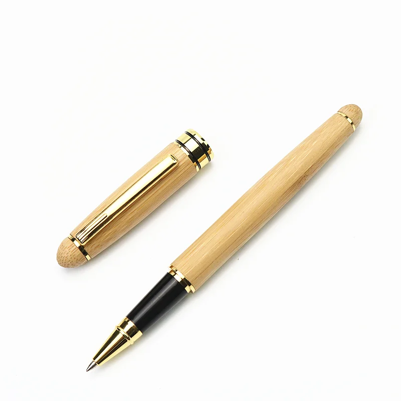 

Bamboo Stick Signature Metal Core Treasure Point Student Gel Pen with Replaceable Refill Environmental Gift