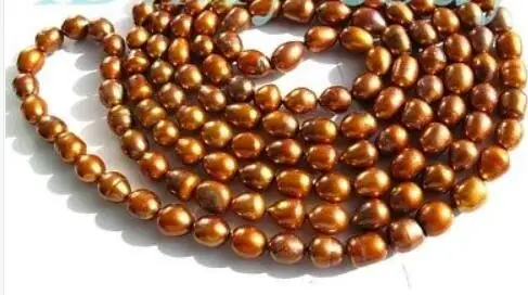 

8-9mm Coffee Brown Freshwater Pearl Necklace 50"