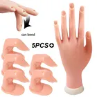 Пластиковая рука + Искусственный палец для обучения Нейл-арту акриловый УФ-гель аксессуары для моделирования гибкие мягкие салонные инструменты для маникюра