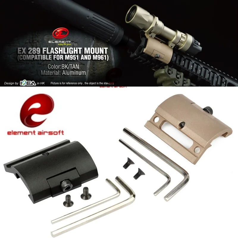 Element Airsoft M951 M961 вспышка светильник крепление Softair 20 мм Rail оружие пистолет фонарь
