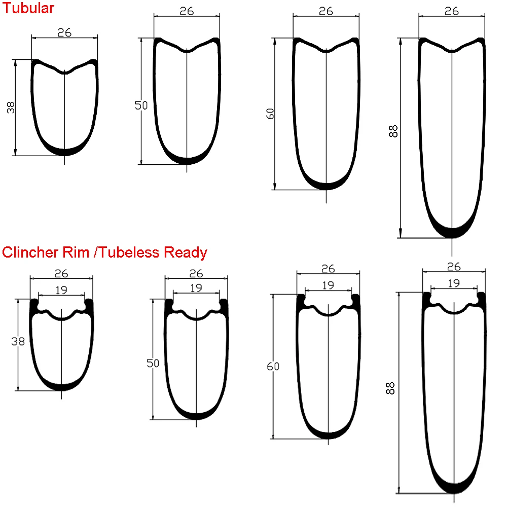 Комплект колес Super Light Powerway R13 R36 из углеродных волокон для велосипедов 700C 38 50 60 88 мм с ободами для шин и безкамерной установкой на дорожных велосипедах с втулками AS511SB FS522SB.