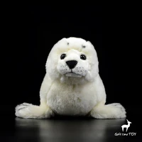 kawaii real life plush greenland seal toy soft harp seal dolls aquatic creatures model stuffed toys birthday gifts shops