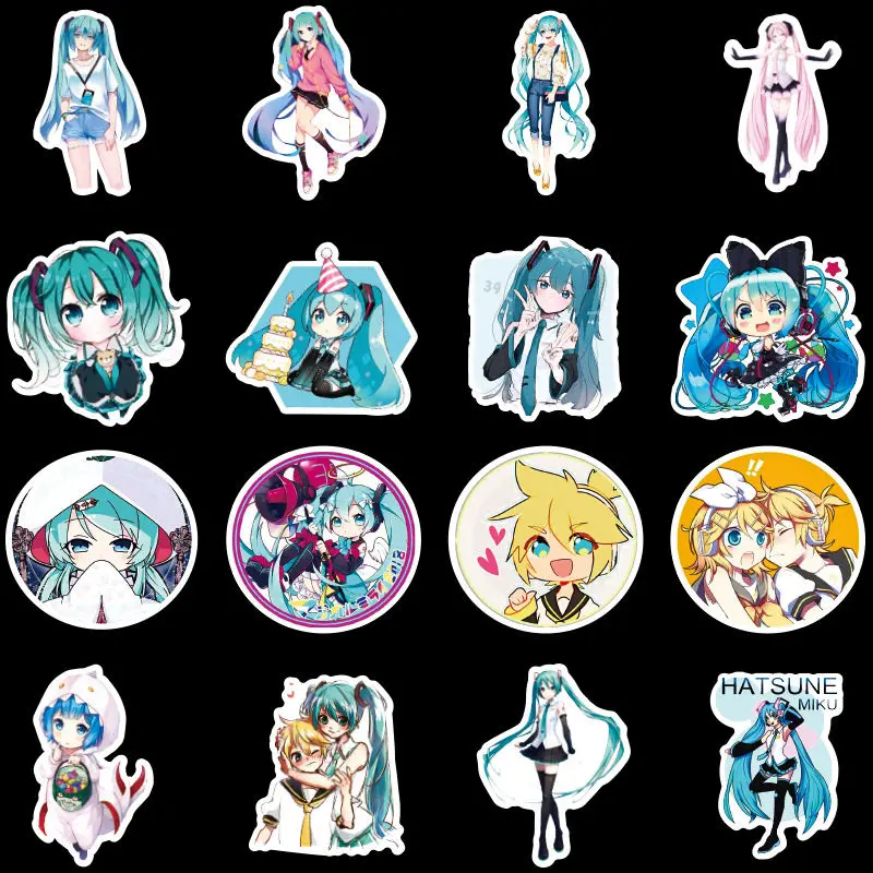 50 шт./пакет аниме девушка стикер s Hatsune Miku Скрапбукинг стикер s Highness Hatsune стикер на клейкой основе для телефона ноутбука автомобиля