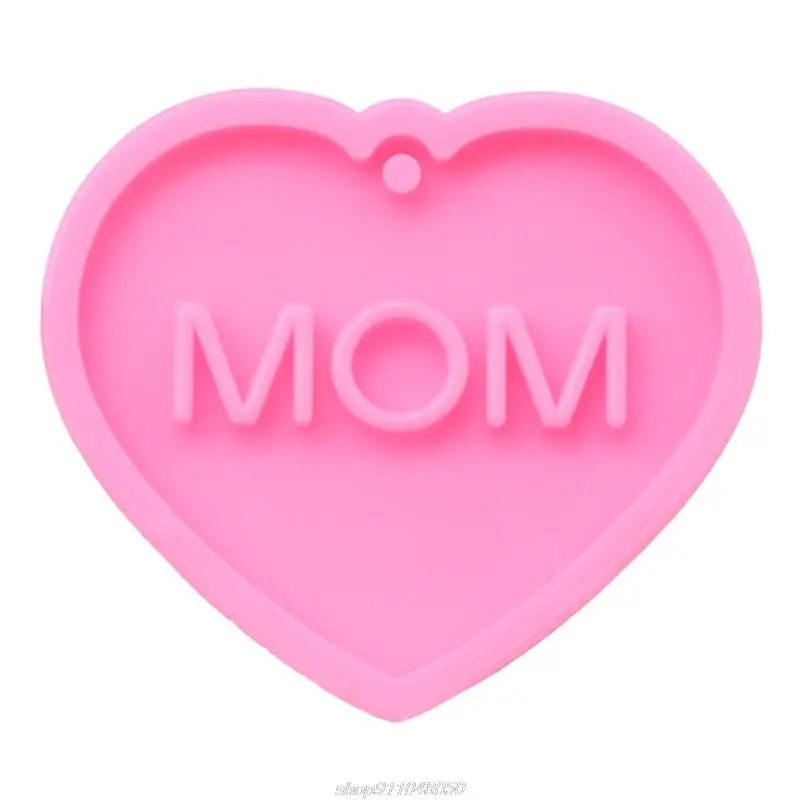 MOM Keychain Resin Molds Love Shape Silicone Letter Jewellery Making Home Decoration Gifts O29 21 Dropship | Дом и сад