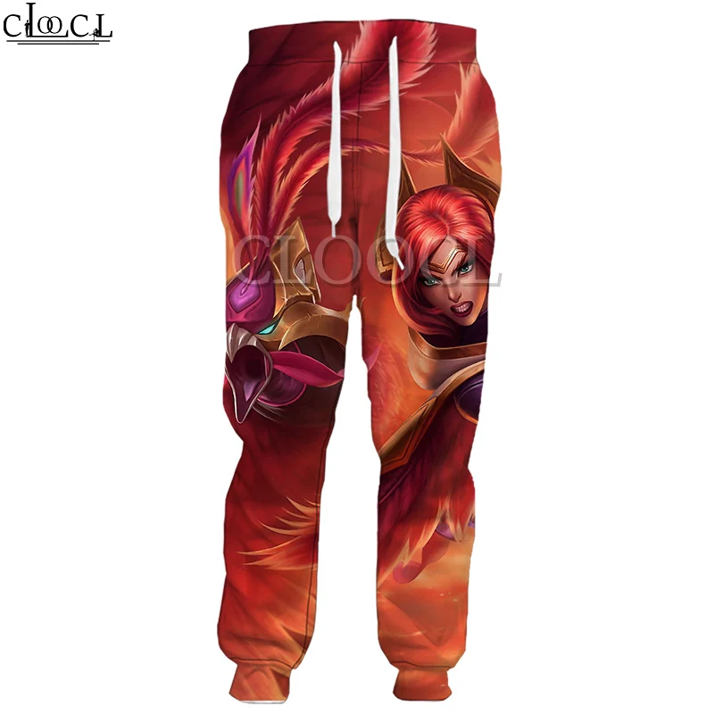 Популярные мужские брюки с 3D принтом повседневные для игры эластичной резинкой