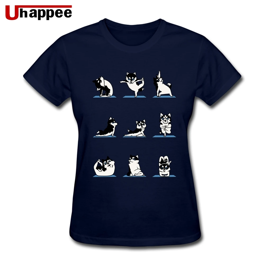 Забавная футболка с Хаски для влюбленных собак женская коротким рукавом 100%