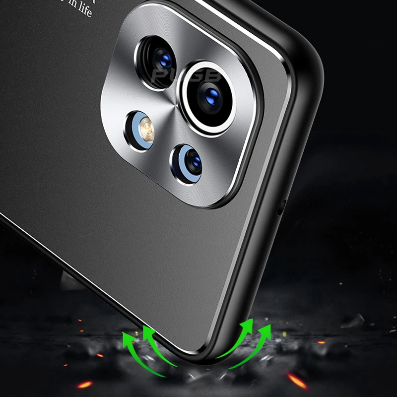 

Luxury matte aluminum metal case for Xiaomi mi 11 5G camera lens protect shockproof hard phone back cover