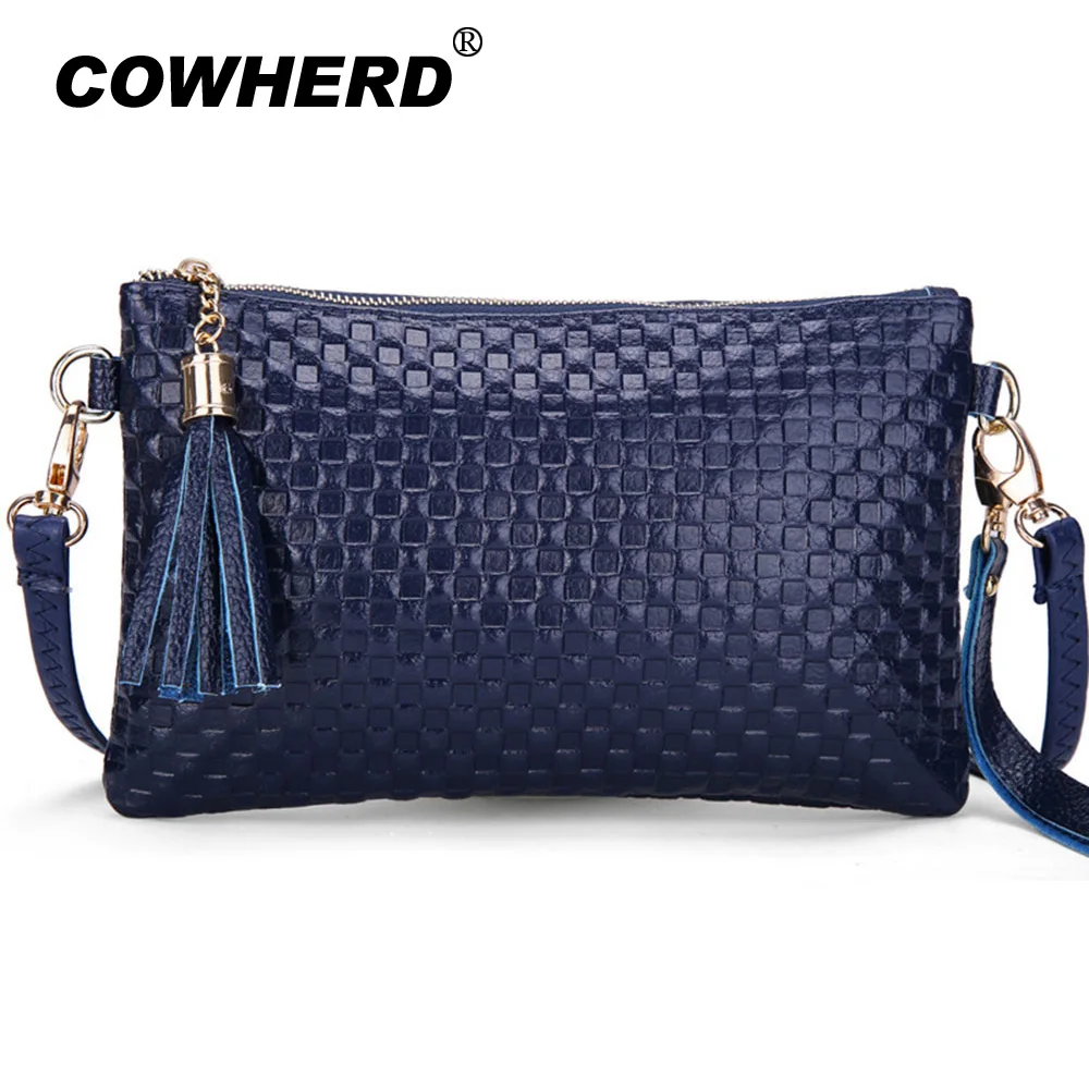 Женская сумка через плечо Cowherd из натуральной коровьей кожи с кисточками и