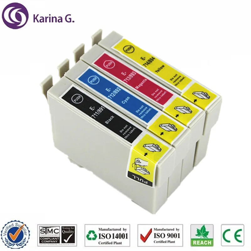 Совместимый для T0891 T0711 чернильный картридж Epson Stylus D78 D92 D120 DX4000 DX4050 DX4400 DX4450 и т. Д. |