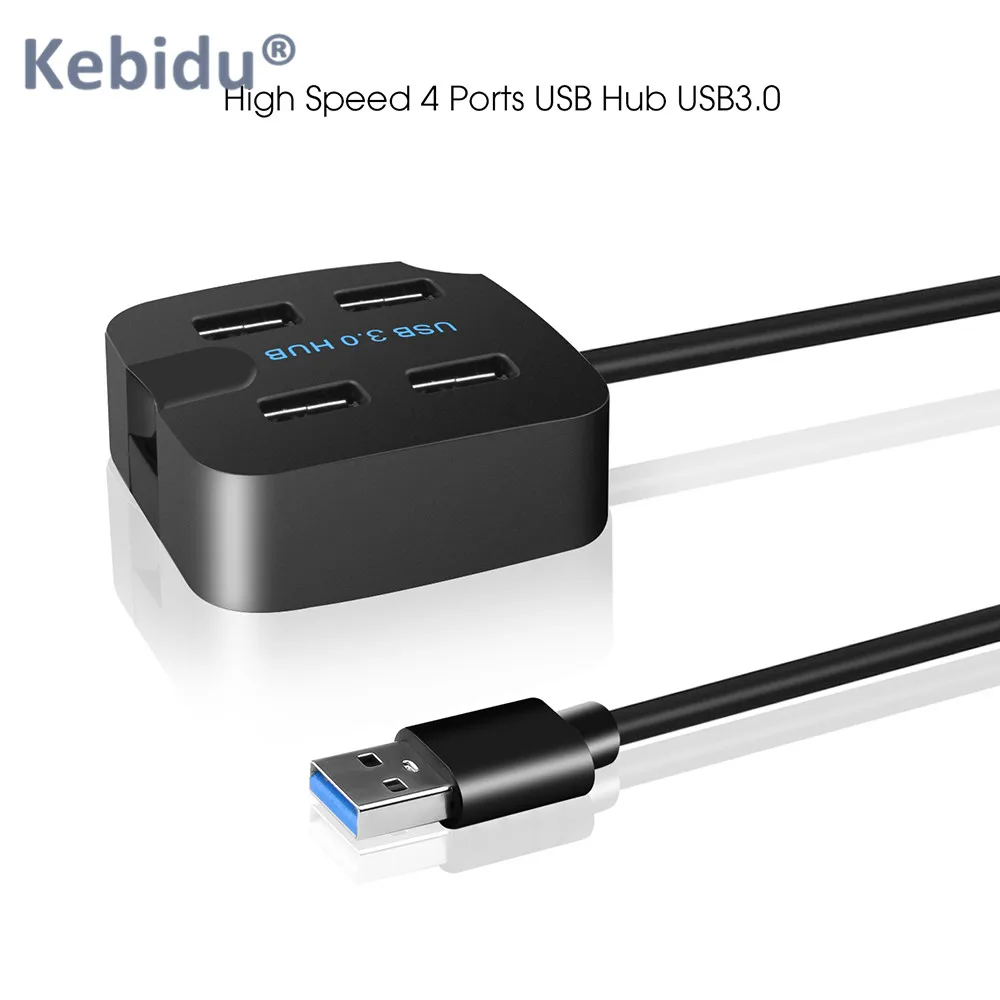 Kebidu 4 порта USB концентраторы 3,0 высокоскоростной передатчик данных Зарядка USB 3,0 концентратор разветвитель для ноутбуков ПК Компьютерные аксессуары