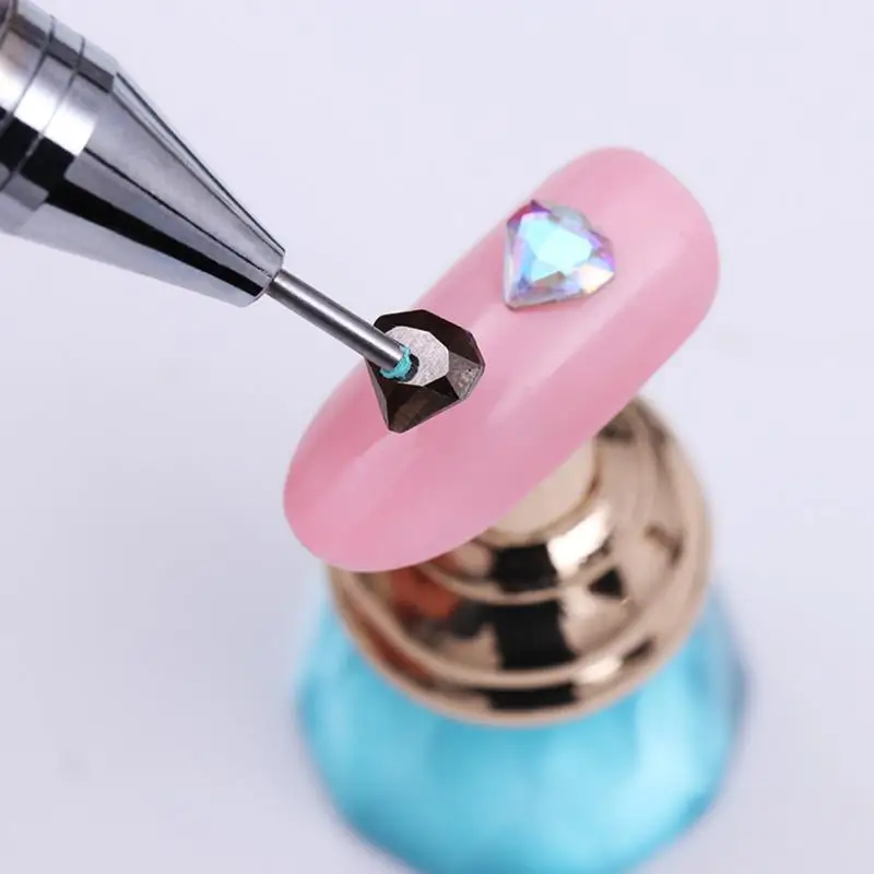 

Dotting Tools 2 Way Rhinestone Crystal Nail Art Brush Pen Wax Pen Head Carving Dotting Tools Nail Tools Rhinestone Picker