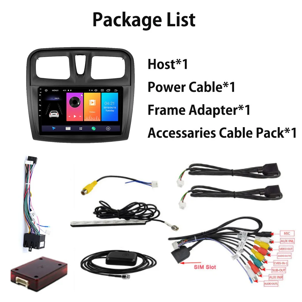 

Android 9.0 Car Radio For Renault Logan Sandero 2014 2015 2016 2017 Multimedia GPS Navigation Player BT 2din No 2din Bluetooth